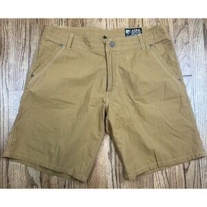 Kuhk Ramblr Shorts Nylon Stretch Chino Camping Hiking Outdoor Tan Men's Sz 36